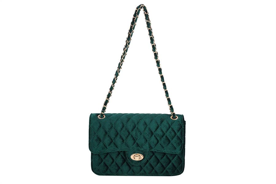 Nima Accessories Inc - Vente Sac porté épaule – femme - Sac à bandoulière en faux velours pour femme3