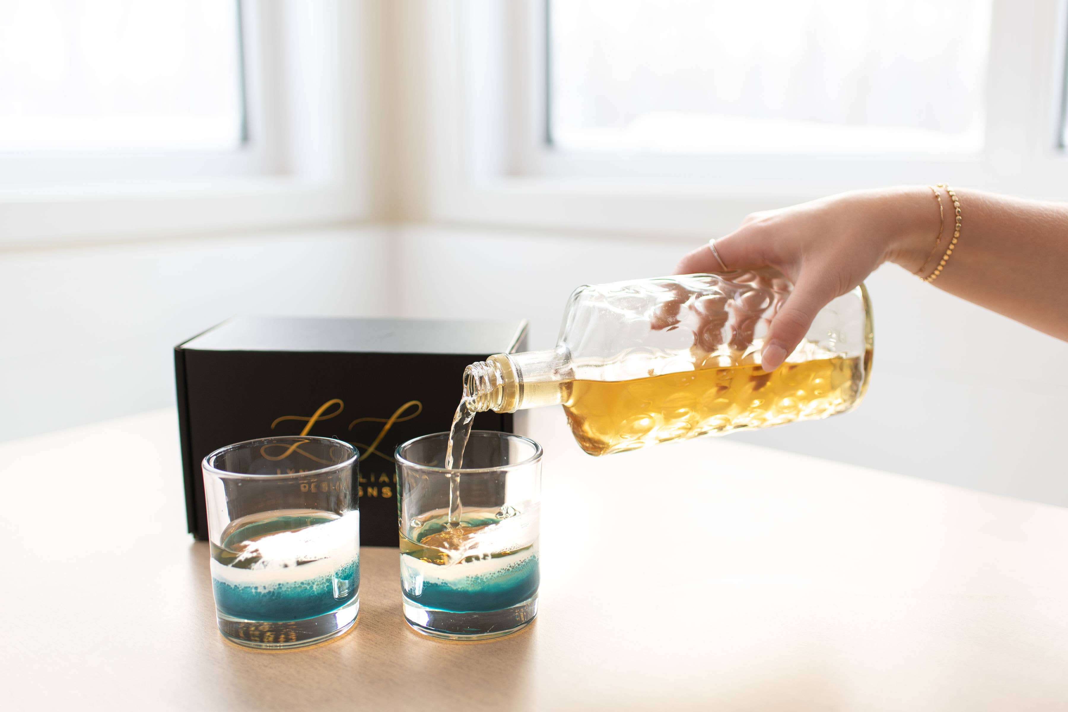 Lynn & Liana Designs - Wholesale Cocktail/Liquor Glass - NEW!!! Resin Coated Old Fashioned Whisky Glasses -NO TARIFFS7