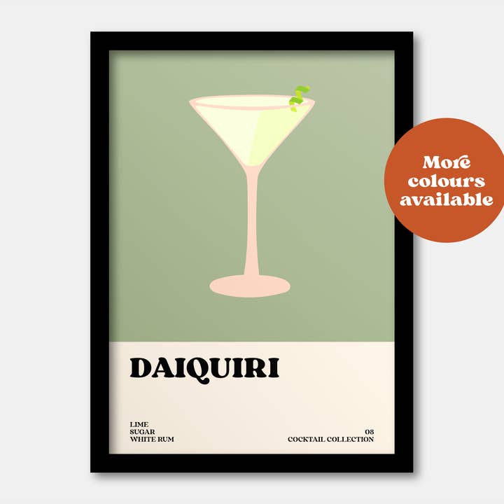 Daiquiri Cocktail Print for wholesale by Lauren Beth Designs