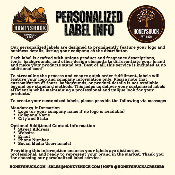 Honeyshuck Acres, LLC - Wholesale Body Wash/Shower Gel - Rugged Body Wash | 8 fl oz6