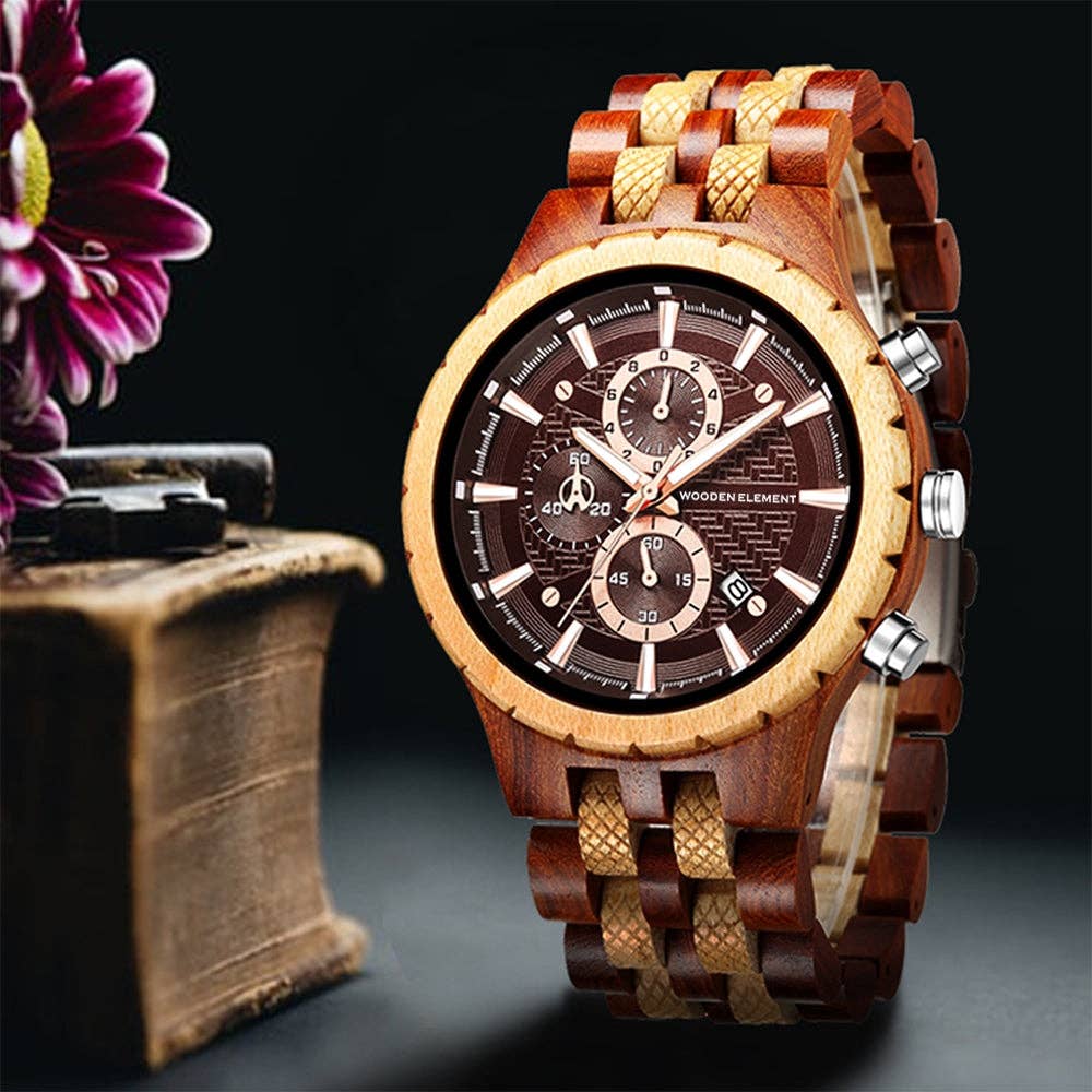 Wooden Element - Wholesale Wrist Watch - Men's - Afrobeat4