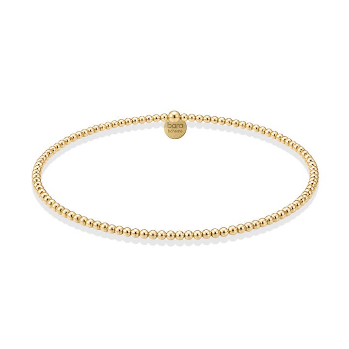 Classic 2MM | Gold Filled Beaded Bracelet for wholesale by bara boheme