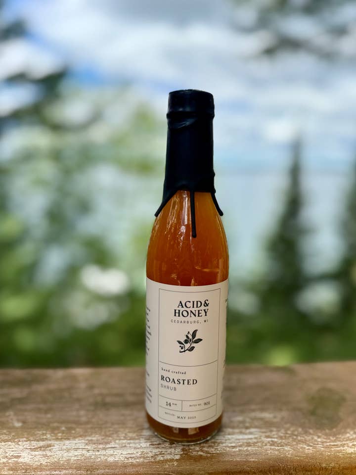 Roasted Fire Cider Shrub – Organic Immune & Inflammation-Supporting Drinking Vinegar with Turmeric, Roasted Garlic, Citrus & Ginger for wholesale by Acid and Honey