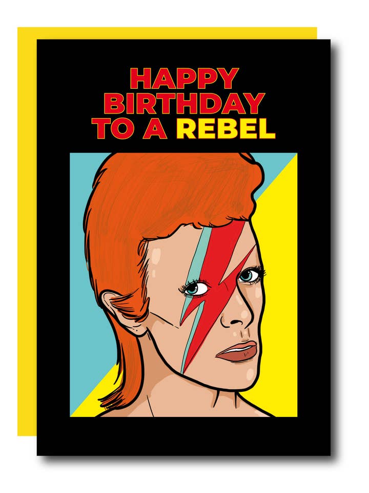 Happy Birthday To A Rebel Greeting Card for wholesale by Studio Soph (We Pay Your Import Fees - We Ship DDP)