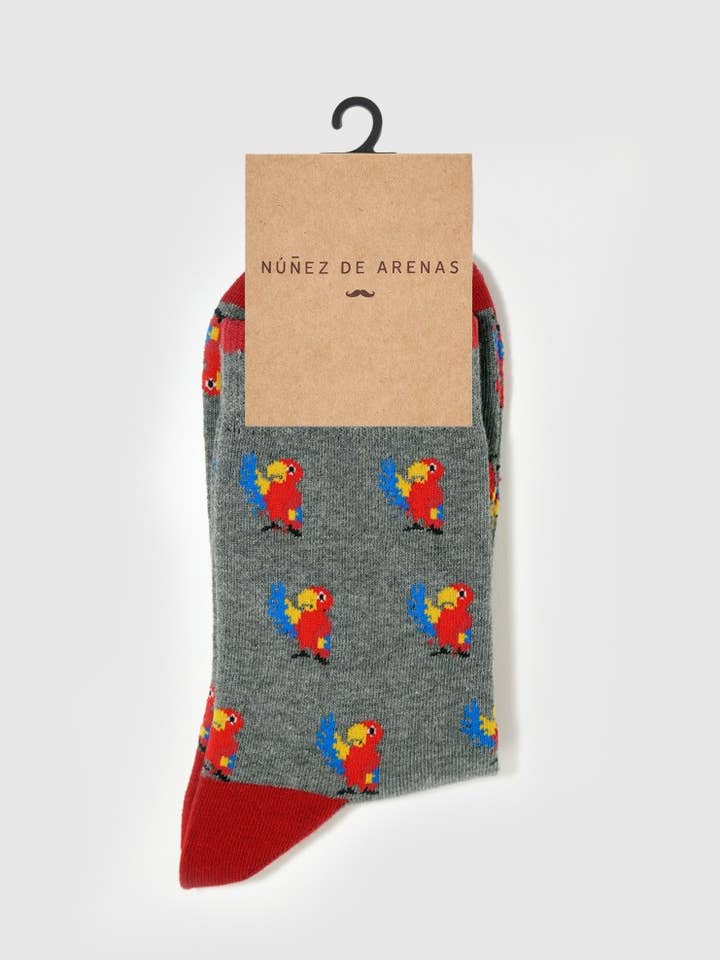 Chaussettes grises en coton modèle Loro pour la vente par Núñez de Arenas