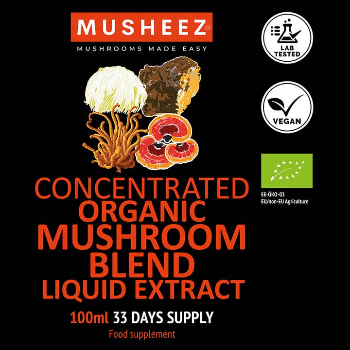 MUSHEEZ - Wholesale Oral Supplement/Vitamin - Organic Mushroom Blend Liquid Extract (100ml)2
