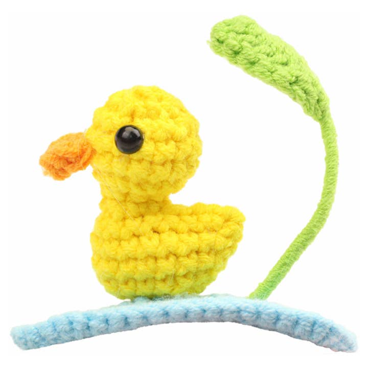 PINCE À CHEVEUX TRICOTÉE AU CROCHET CANARD, LVHA 421 pour la vente par JOIA ACCESSORIES