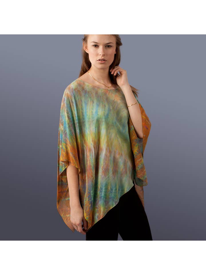 Manifest Color - Vente Poncho – femme - Poncho en soie5