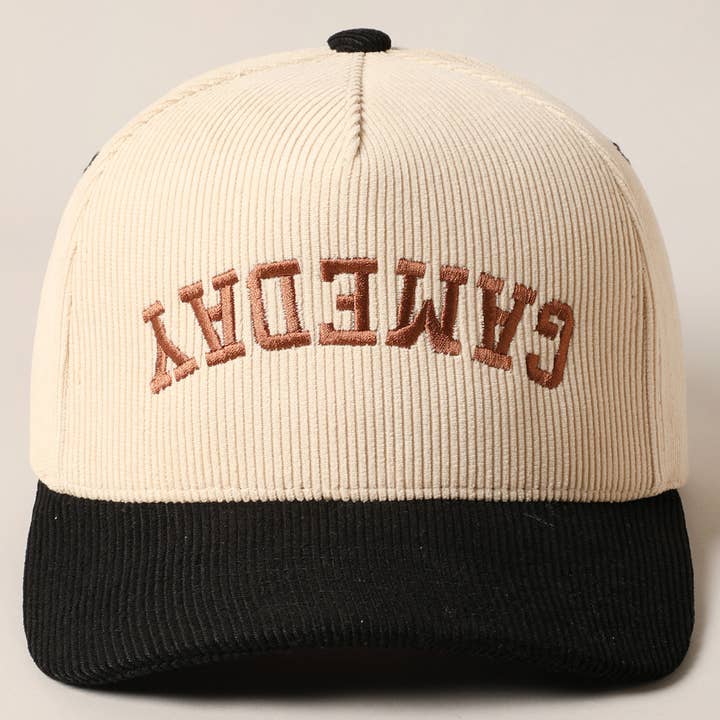 Fashion City - Wholesale Trucker Hat - Unisex - GAMEDAY Upside Down Trucker Corduroy Baseball Cap