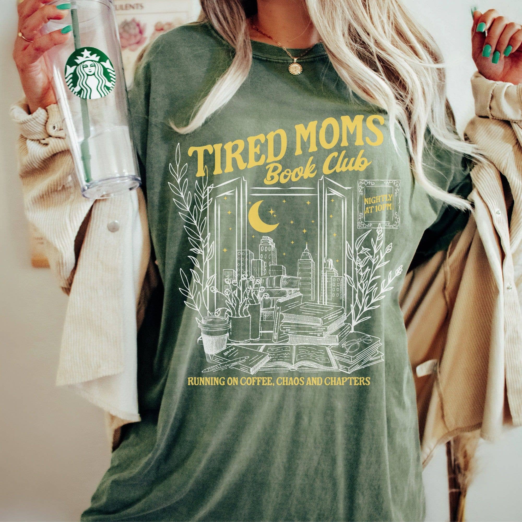 TheKingShirt - Wholesale Graphic Sweatshirt - Women's - Bookish Mom Fall Book Club Shirt3