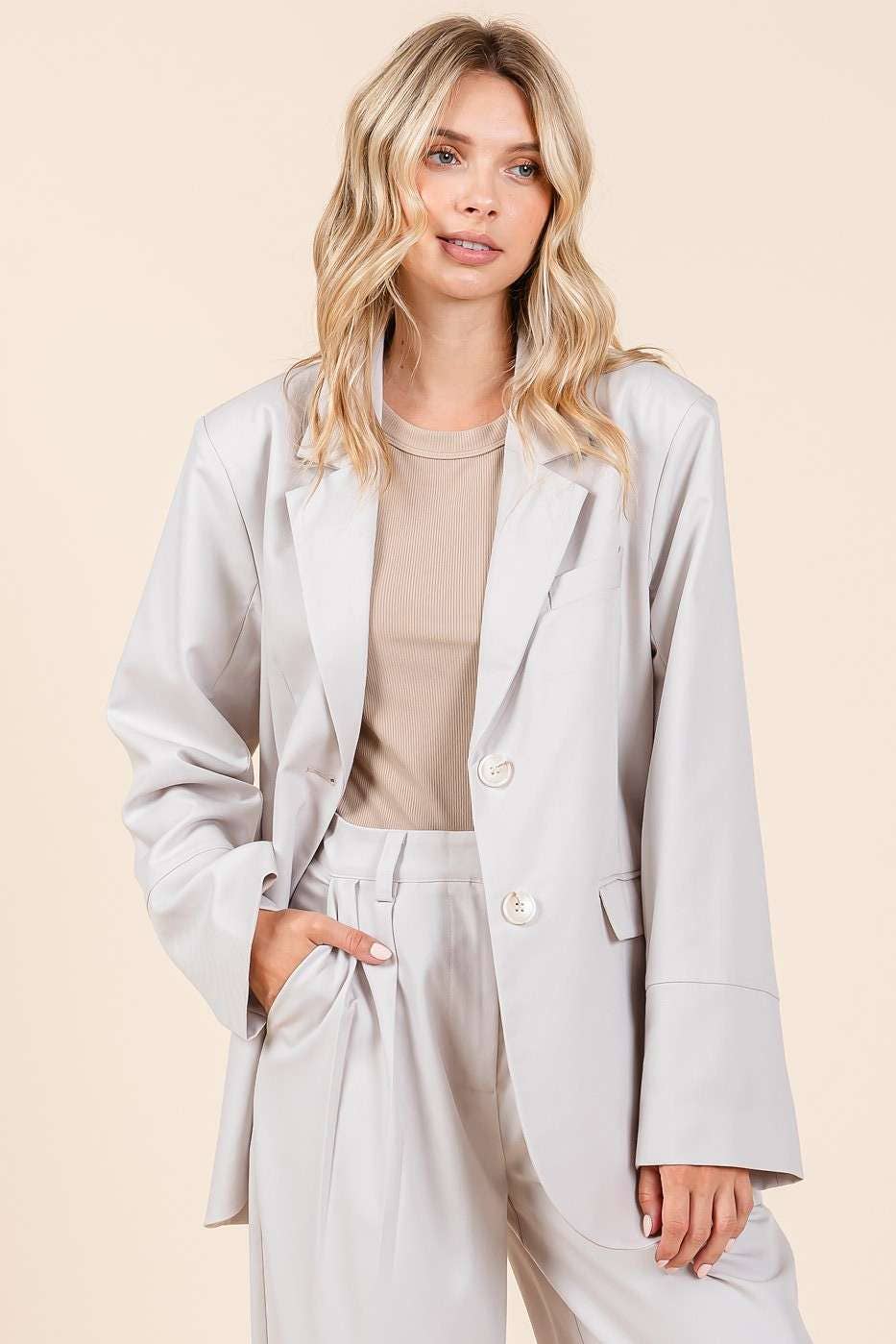 mittoshop - Wholesale Blazer - Women's - BOYFRIEND FIT BLAZER JACKET7