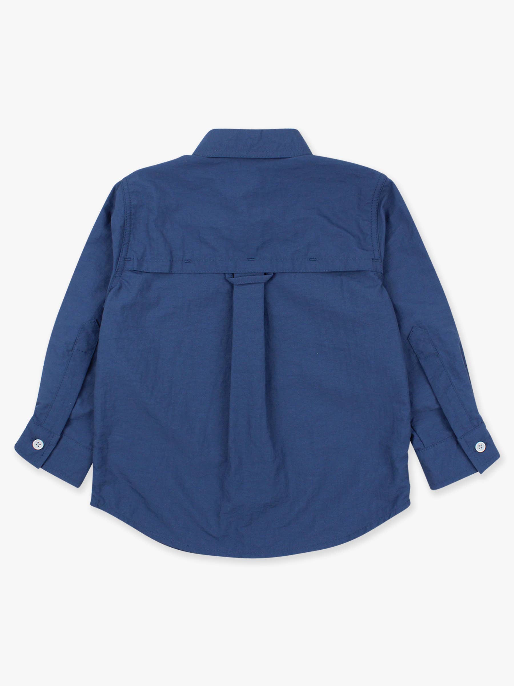 Blu Camicia da pesca per bambini blu navy con protezione solare e bottoni in vendita all'ingrosso su Faire1