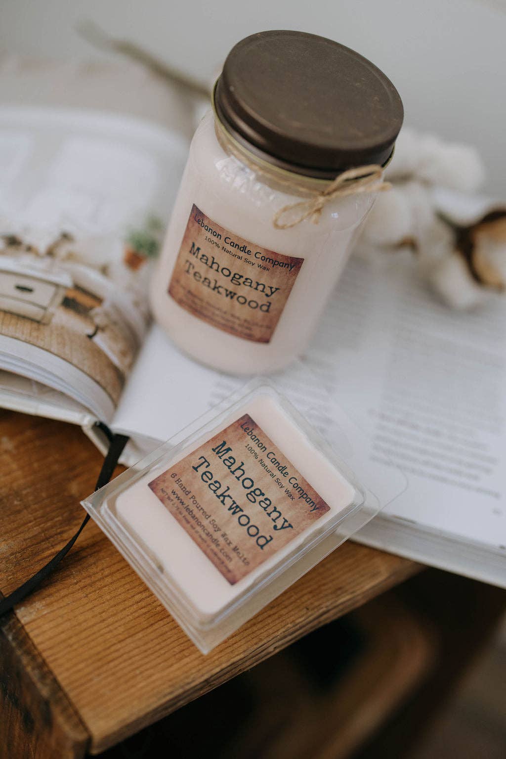 Lebanon Candle Company - Wholesale Pot/gevulde kaars - Mahonie teakhouten kaars6