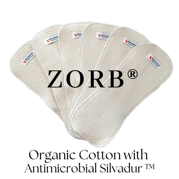 INSERTI in Zorb® Organic Cotton con Animicrobic SILVADUR® per la vendita all'ingrosso da parte di BelindaWild