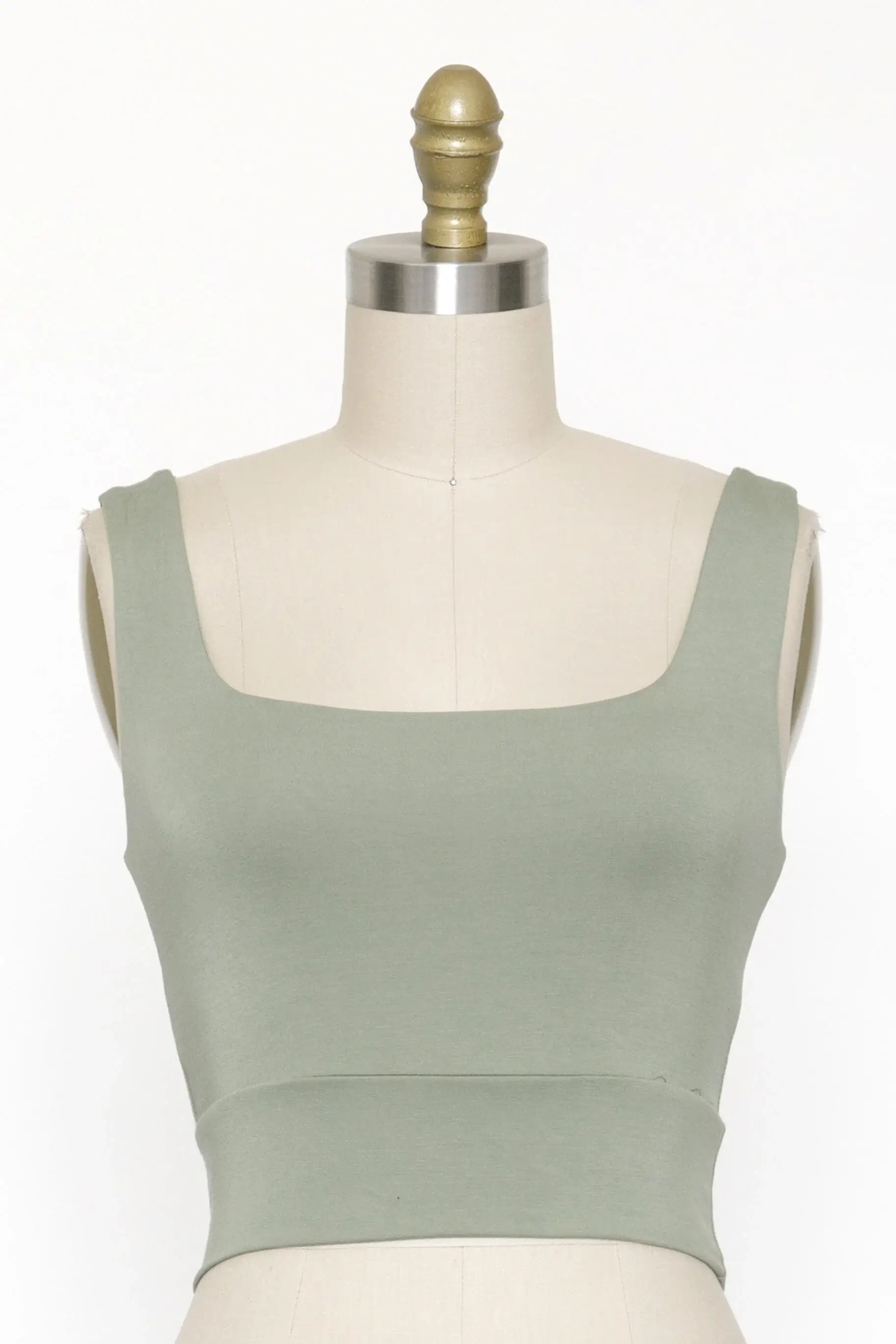 Final Touch - Wholesale Knit Top - Women's - Square Neck Fitted Crop Top - T1685929