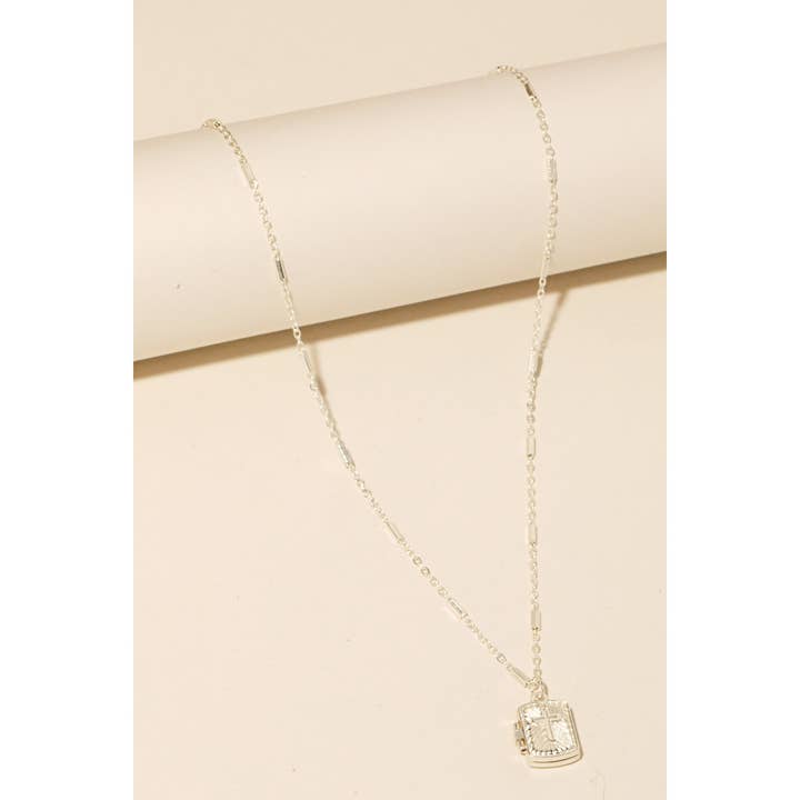 Anarchy Street - Wholesale Pendant/Charm Necklace - Cross Square Locket Pendant Necklace