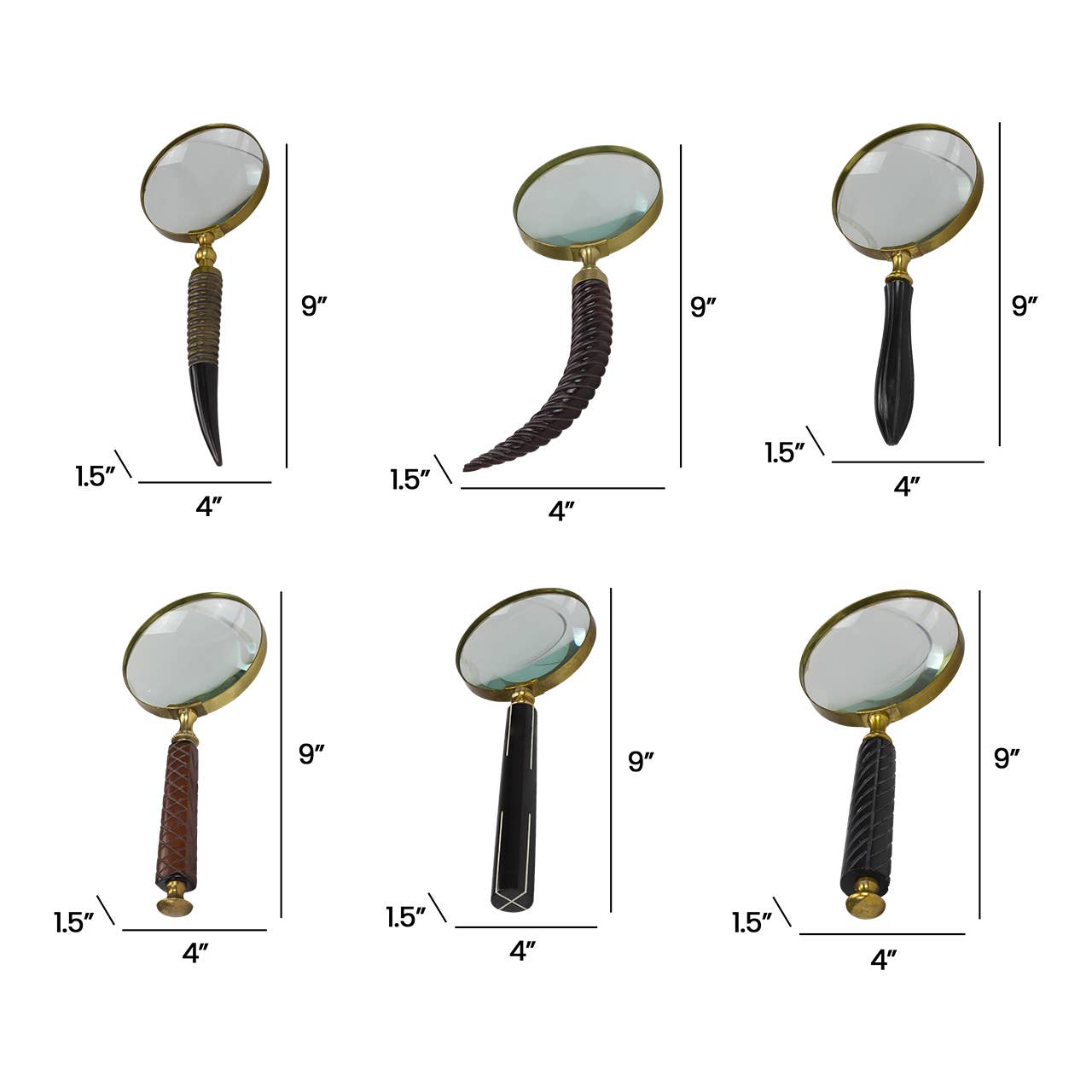 Kavana Decor by The Import Collection - Wholesale Magnifying Glass - Mag Glasses -Ea2