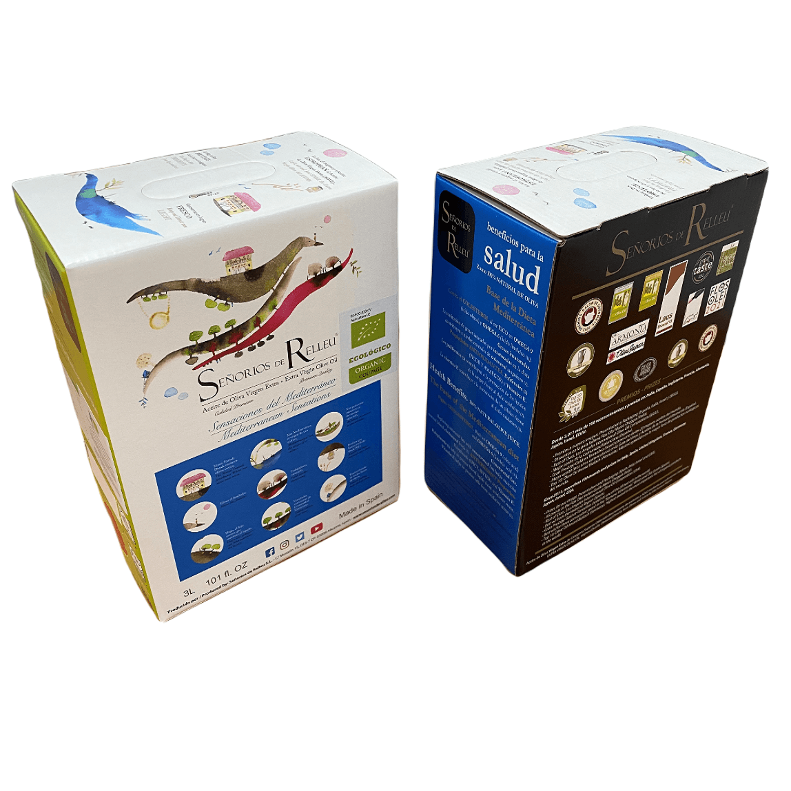 Señorios de Relleu SL - Wholesale Olive Oil - EXTRA VIRGIN OLIVE OIL IN BAG IN BOX 3 L. ORGANIC-ECO0