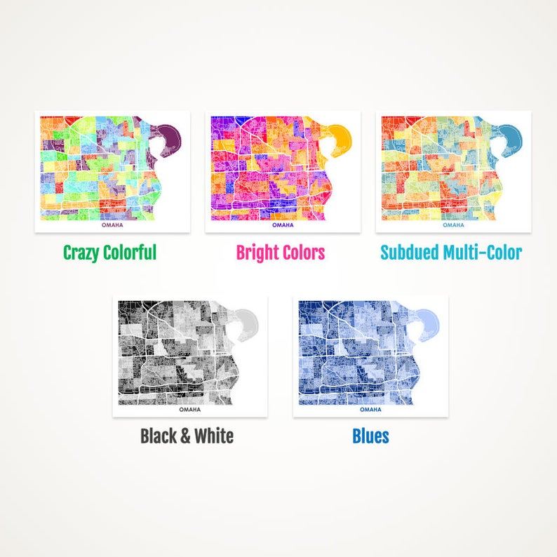 Juanita's Adventures - Wholesale Art Print - Juanitas Omaha NE Map Print1