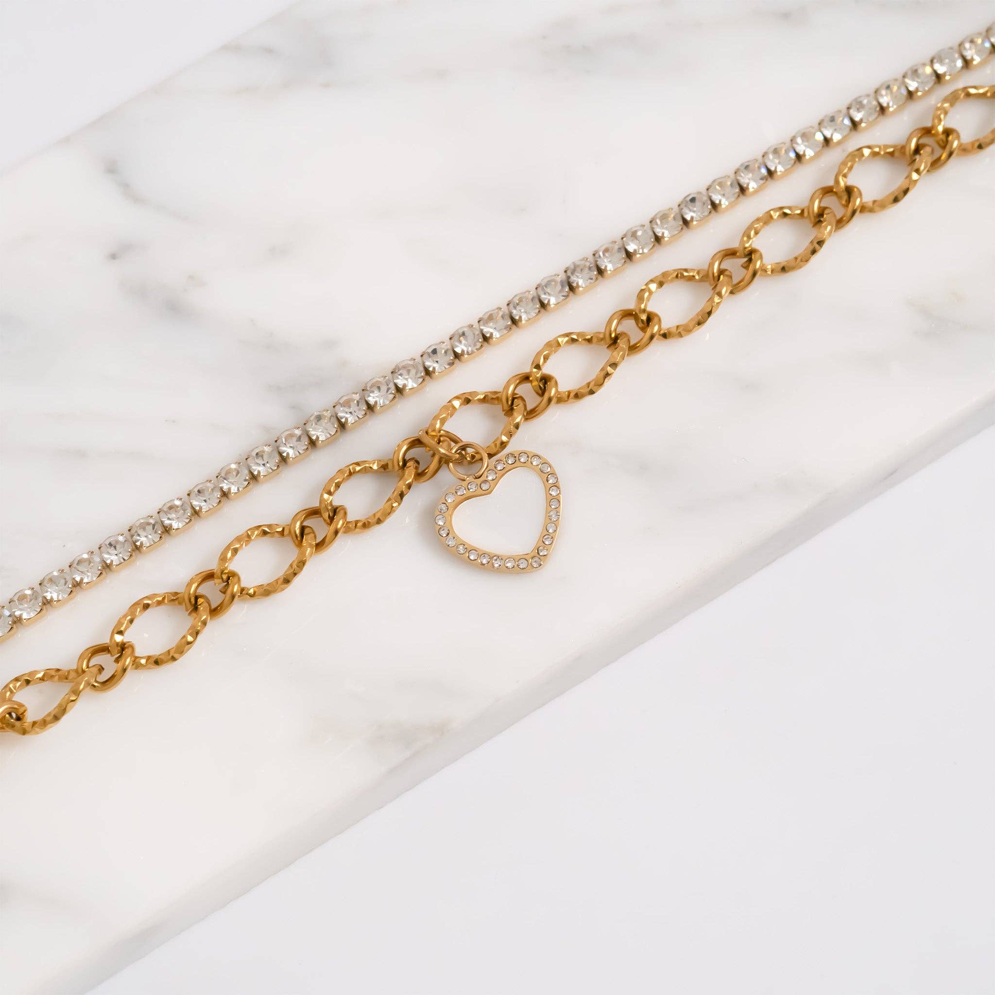 WJW – Großhandel Individueller Charm/Anhänger – 18K Gold PVD Edelstahl Perlenherz-Anhänger6