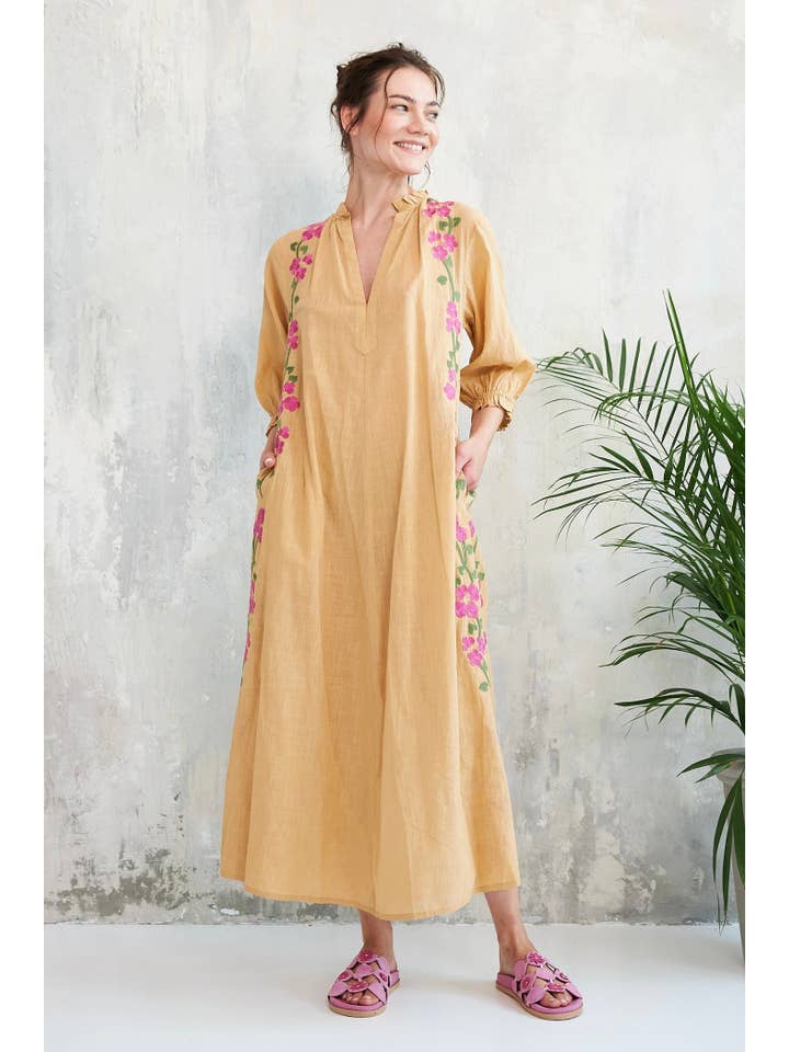 cornsilk yellow KALINDA DRESS for wholesale on Faire