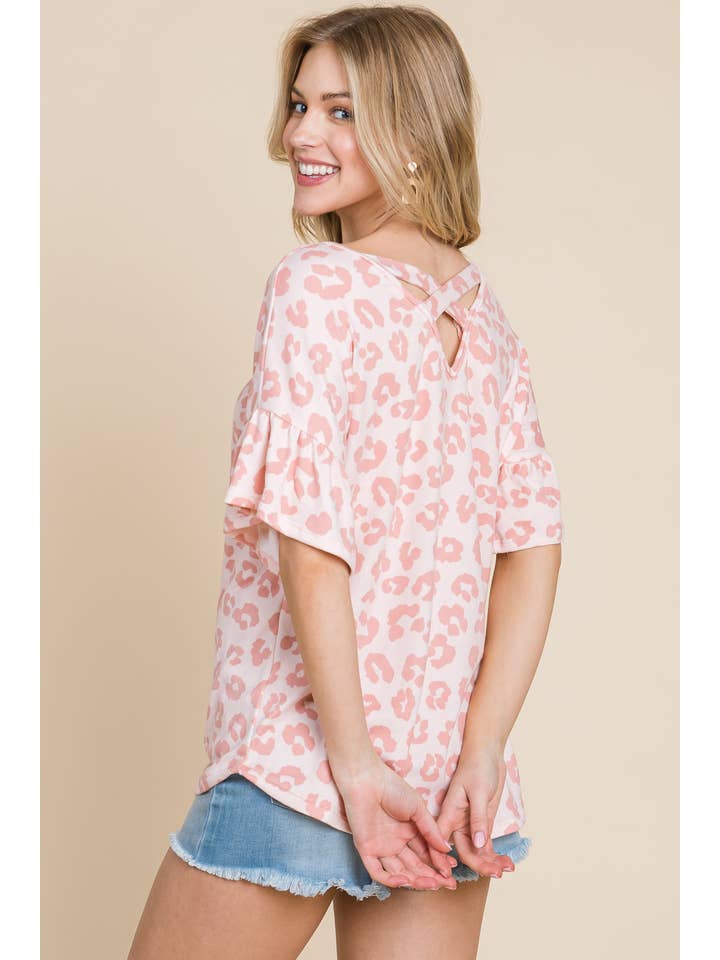 BOMBOM - Wholesale Tunic - Women's - TA2018 CRISS CROSS SHORT SLEEVE TOP