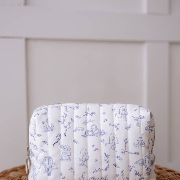 Atelier Babbi - Wholesale Diaper Bag - Baby - Diaper Pouch - Toile De Jouy / Blue2