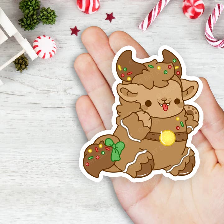 Bright Bat Design - Wholesale Sticker - Gingerbread Krampus Vinyl Sticker