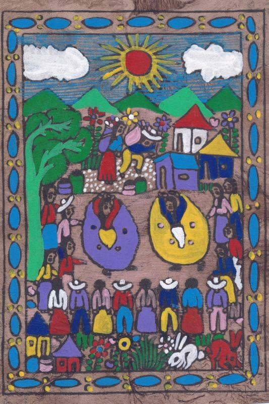 Costello International - Wholesale Schilderen/Tekenen - Amate Bark Paintings Geschikt voor inlijsten10