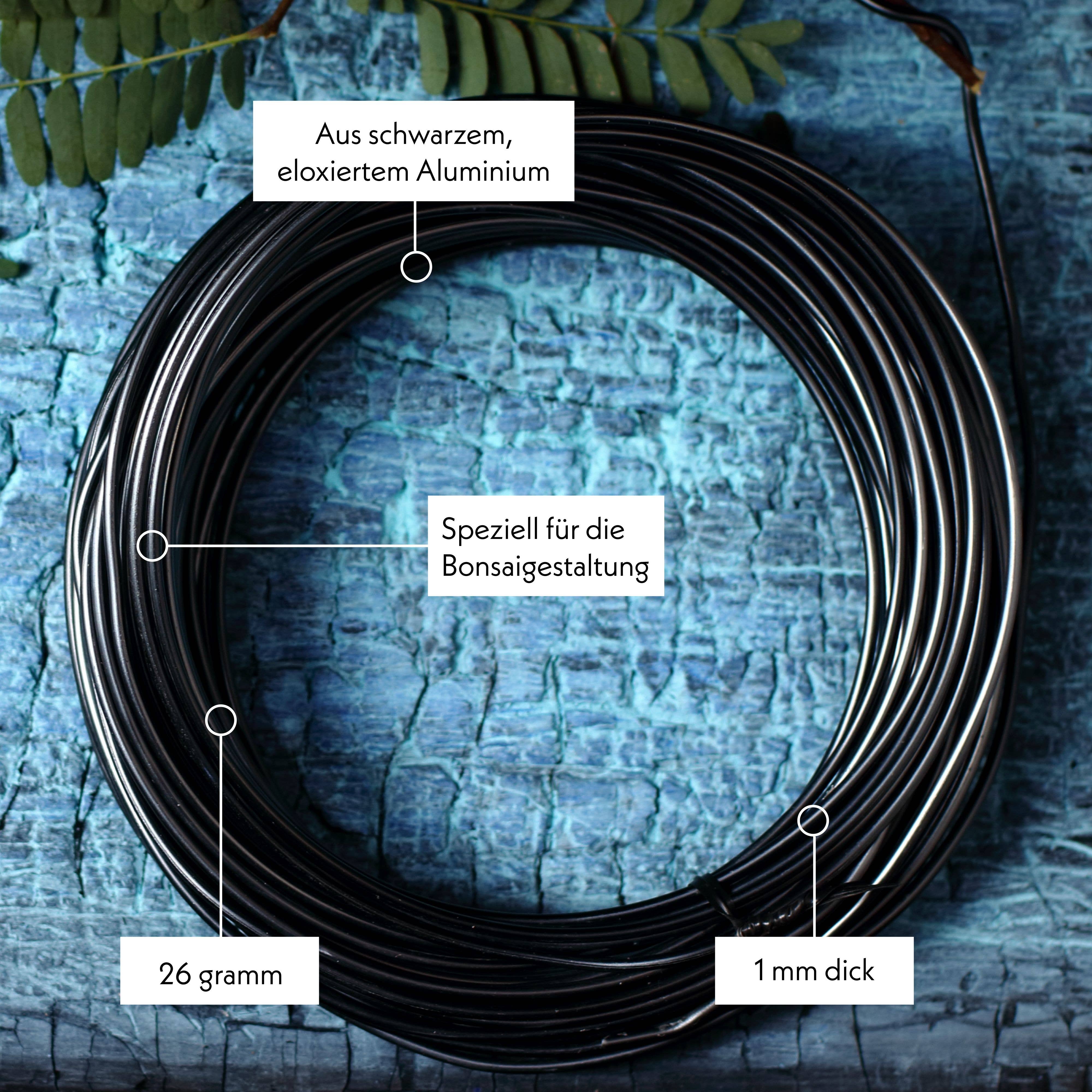 Vendix GmbH - Wholesale Garden Tool - HappySeed 10m Anodized Aluminum Bonsai Wire, Black2