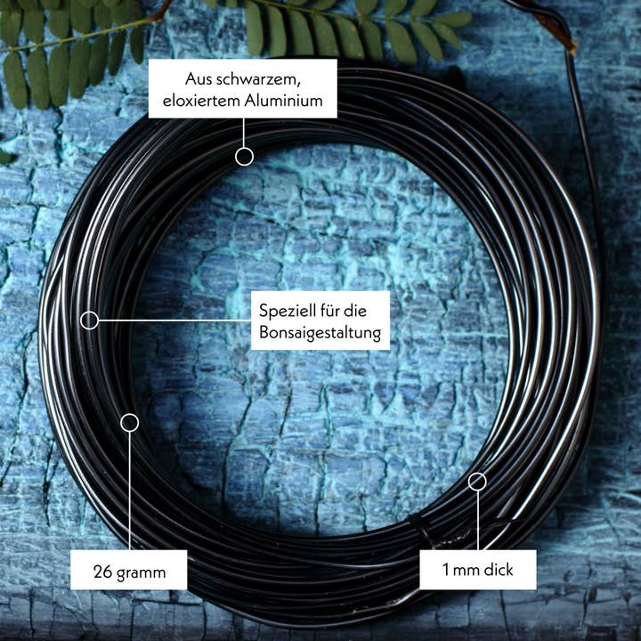 Vendix GmbH - Wholesale Garden Tool - HappySeed 10m Anodized Aluminum Bonsai Wire, Black2