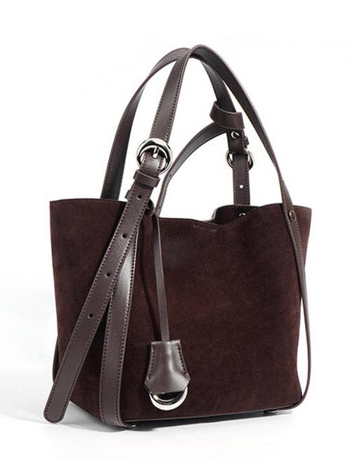 A2410XL62632 - 100% Leather Suede Tote Bag for wholesale by ESLEY