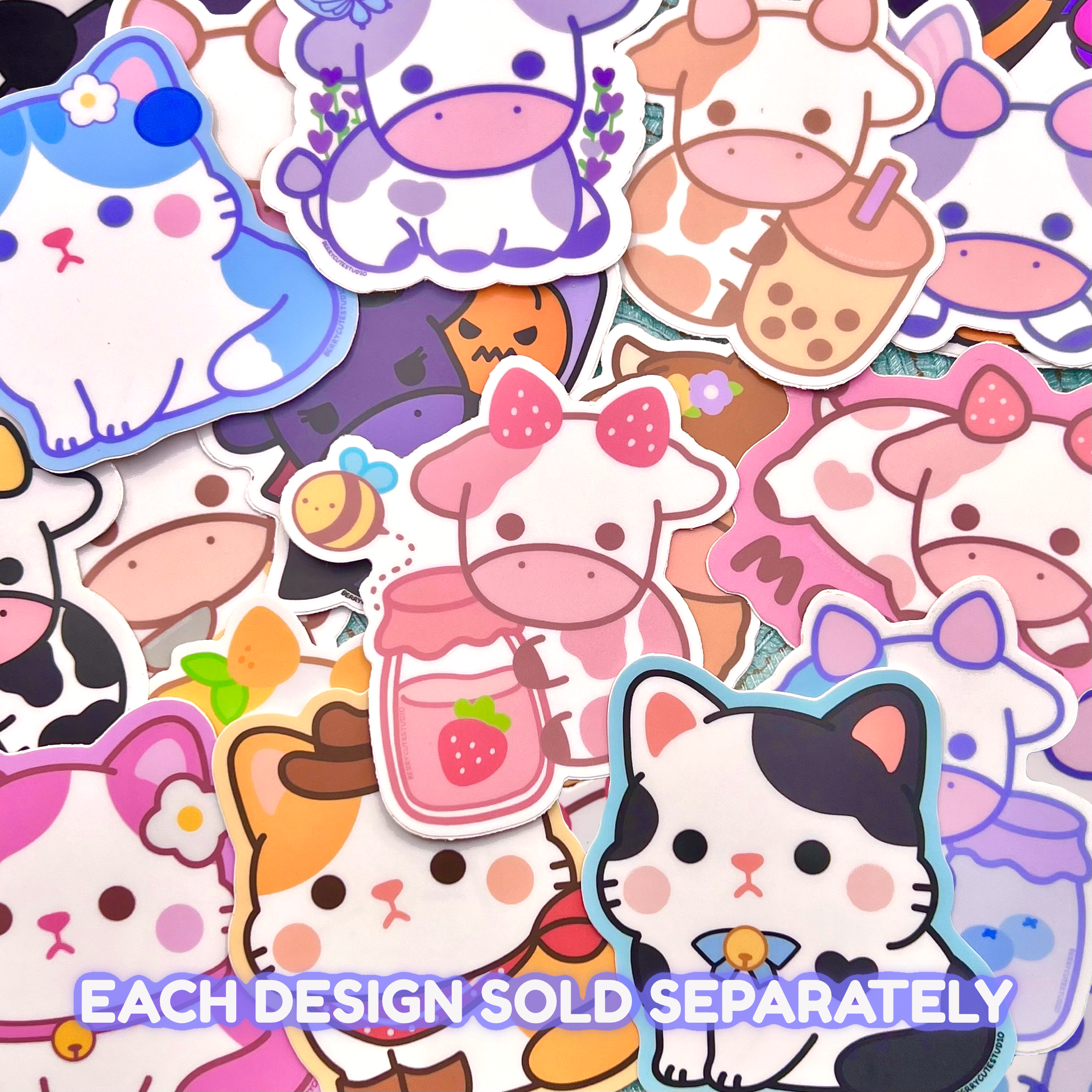 BerryCuteStudio - Wholesale Sticker - Snowman Cat Winter Vinyl Weatherproof Sticker2