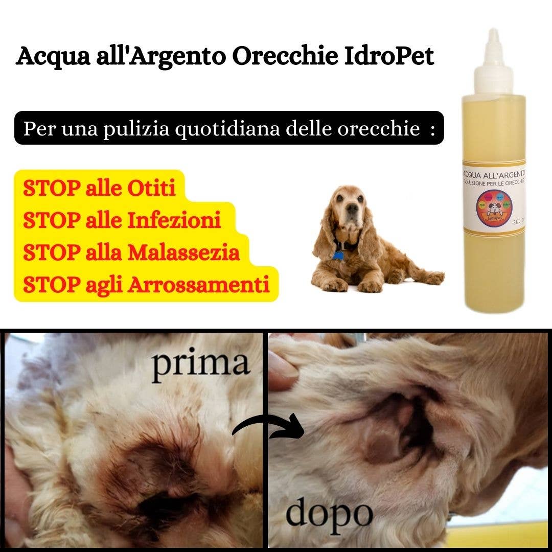 Idropet - Wholesale Pet Cleaning Supplies - Colloidal silver water for ear treatment 200 ml1