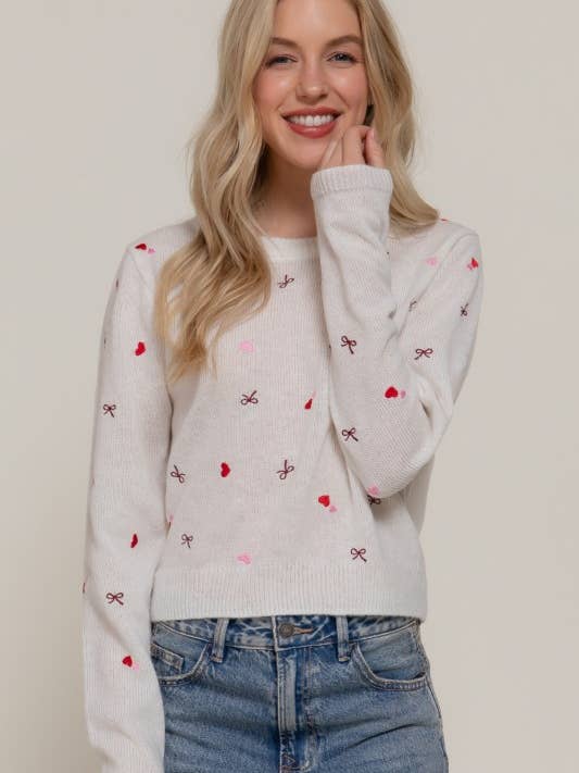 Pullover mit Allover-Stickerei für den Großhandel von Lemon Tree