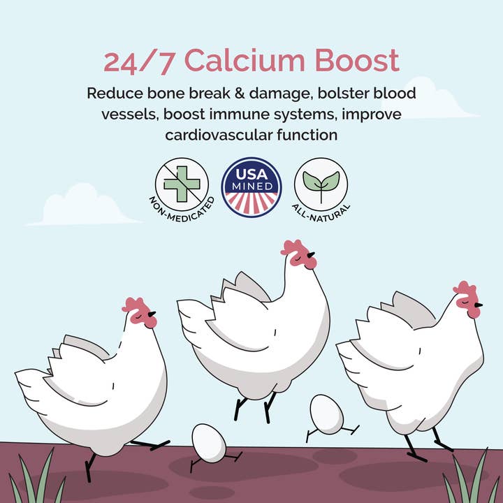 Mile Four - Wholesale Pet Supplement - Not Cat/Dog - Natural Oyster Shell | Chicken Supplement | CalciumCarbonate4