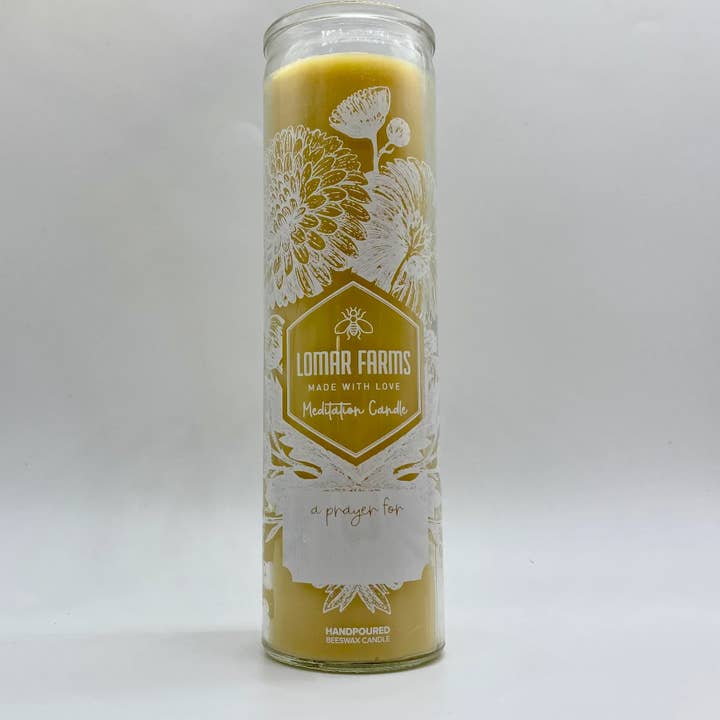 Meditation & Prayer Beeswax Candle for wholesale by Lomar Farms Candle & Home