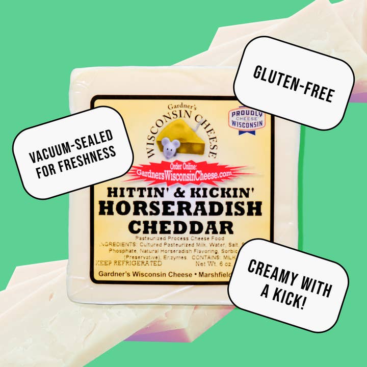 Gardner's Wisconsin Cheese and Sausage - Wholesale Cheese - Horseradish Cheddar Cheese1