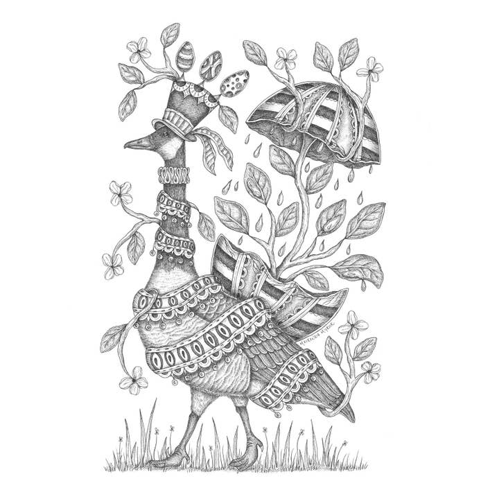 O ganso do desfile de Páscoa | Impressão por atacado de Mackenzie Myrick Studio