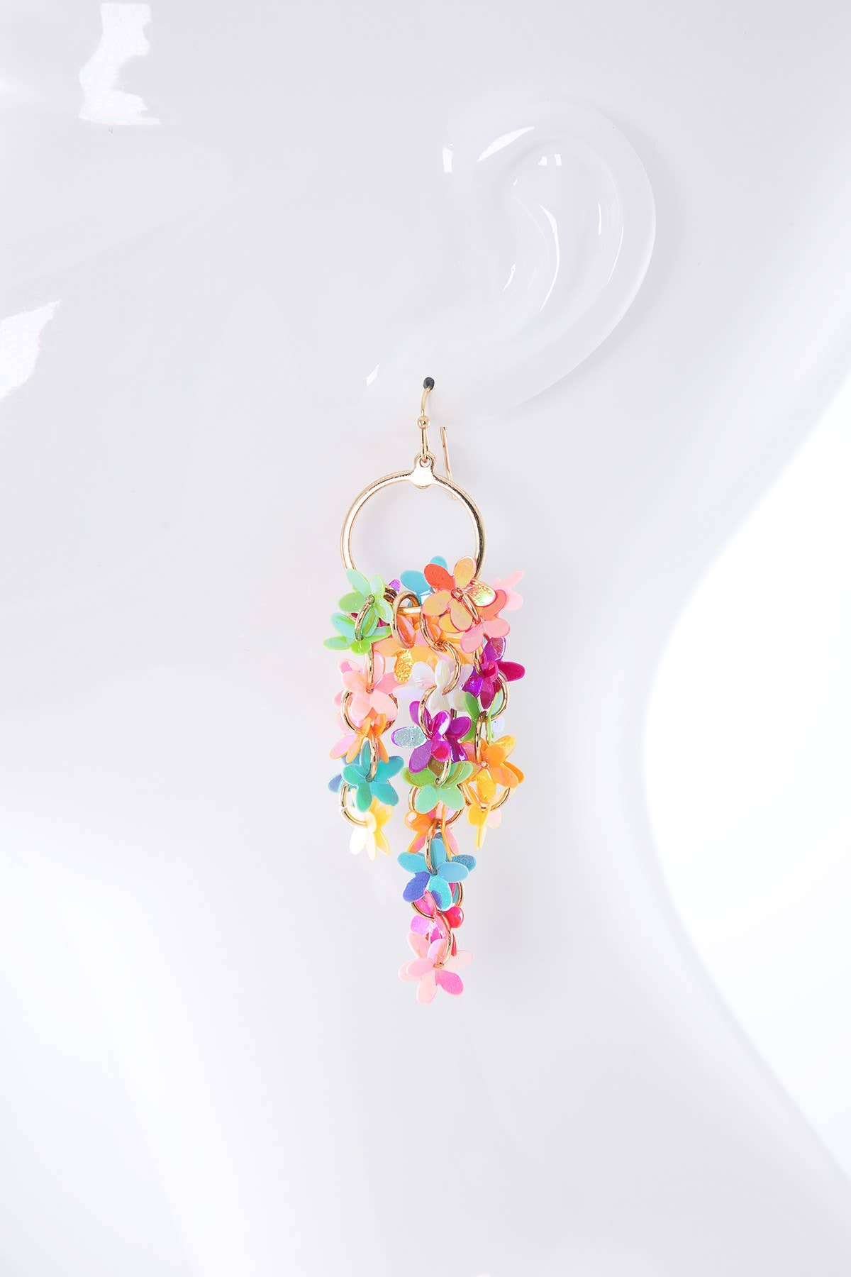 Urbanista - Wholesale Dangle Earrings - Falling Flower Sequin Earrings2