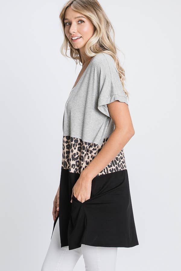 H GRIGIO CARDIGAN APERTO ANIMALIER E TINTA UNITA in vendita all'ingrosso su Faire11