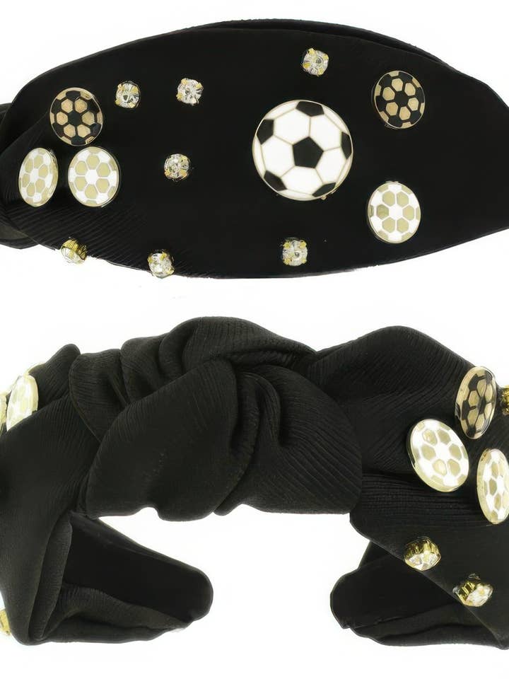 Fascia per Capelli Annodata a Tema Calcio per il Giorno della Partita per la vendita all'ingrosso da parte di CC Wholesale Clothing