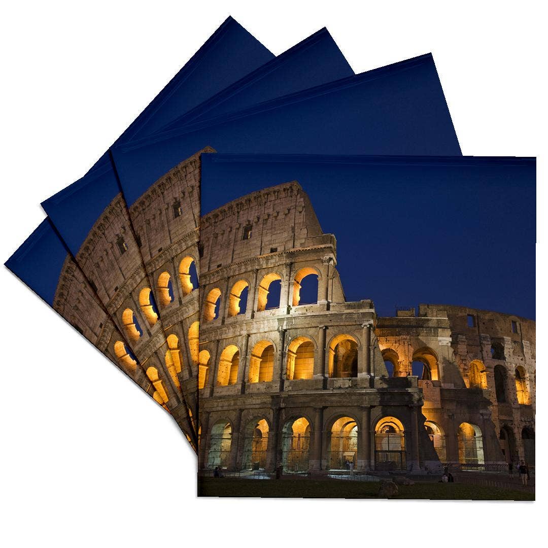 3dRose - Wholesale Coasters - 3dRose, Italy, Rome, Colosseum. Night scene at landmark., Coaster0