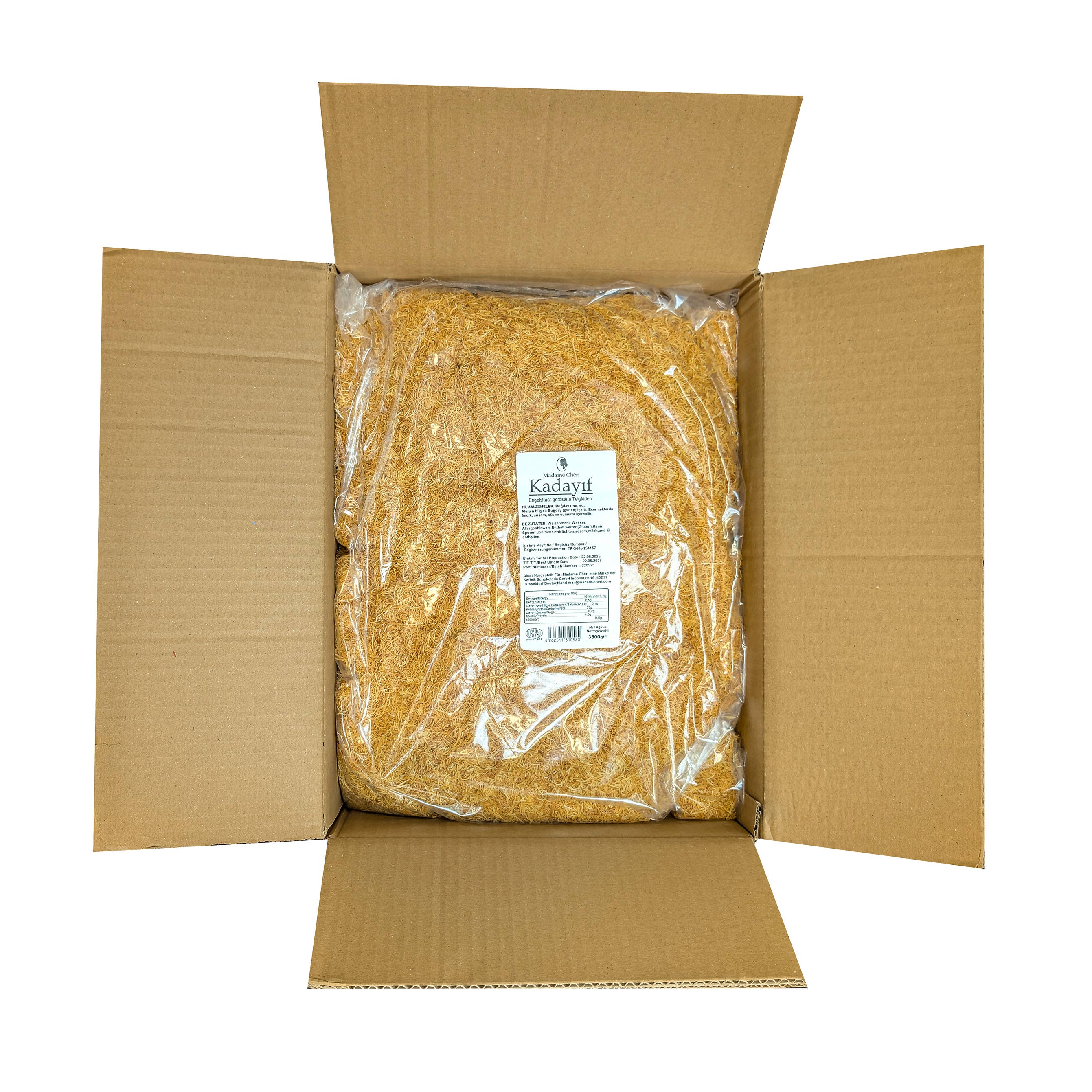 Kaffee und Schokolade GmbH – wholesale Sprinkles – Kadayif - roasted dough threads - angel hair 7 KG2