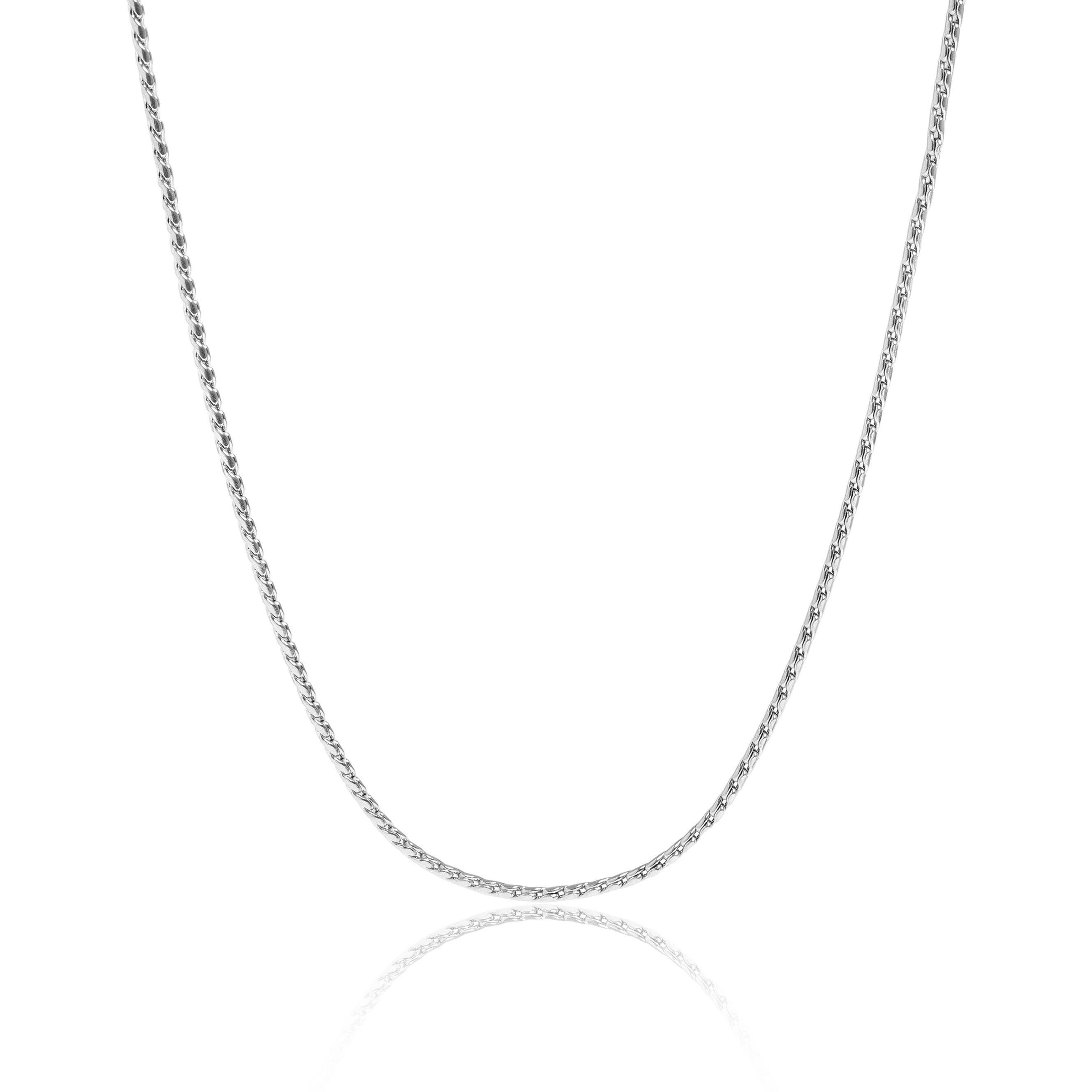 WJW - Wholesale Link & Chain Necklace - Stainless Steel Twisted Round Link Chain Necklace0