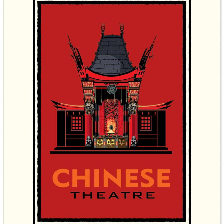 Landmark CA | Chinese Theater Red for wholesale by Legendary Landmark Art Prints