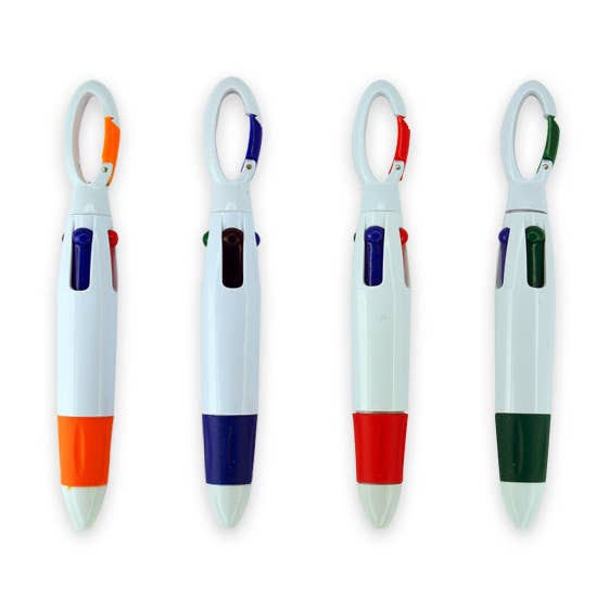 4-Color Clip Pens with Clip 24 Pack for wholesale by Kipp Brothers
