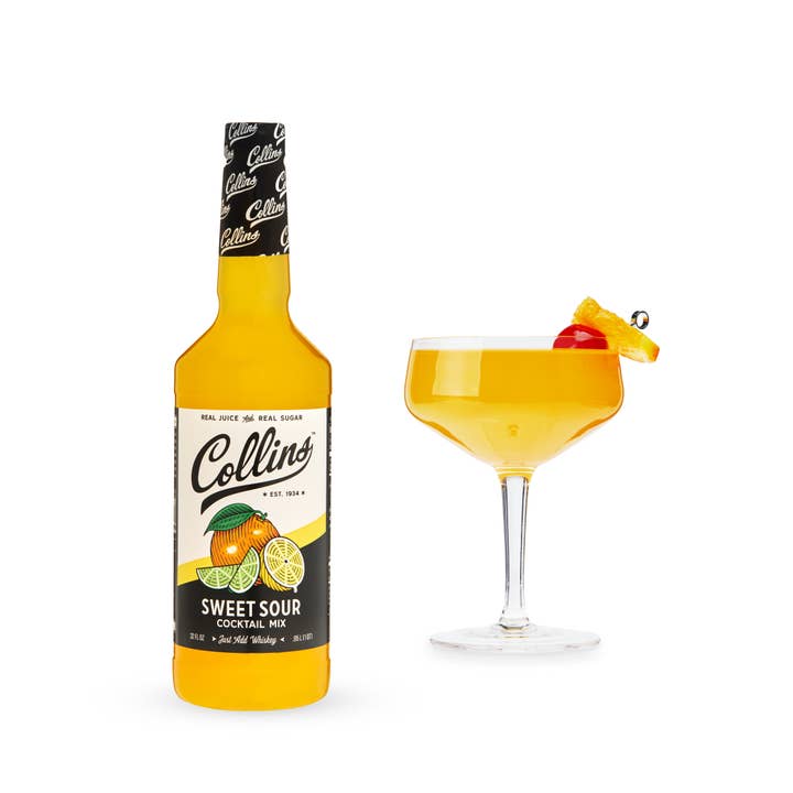 Collins - Wholesale Cocktail Mix/Syrup - Real Sugar Sweet & Sour Cocktail Mix - 32 oz