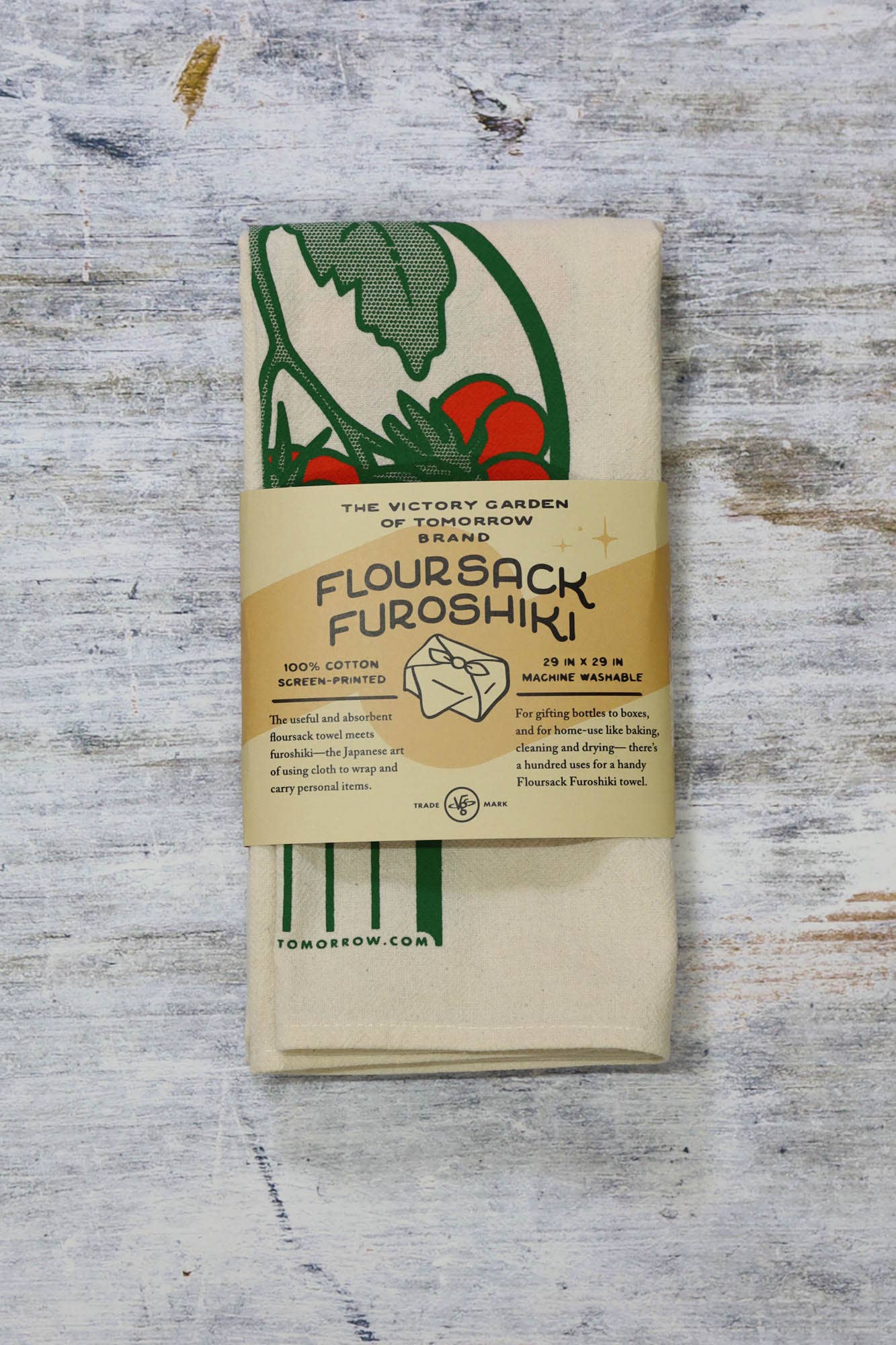 Wirtheim Poster Arts LLC - Wholesale Tea Towel - Tomato Harvest - Floursack Furoshiki Towel6