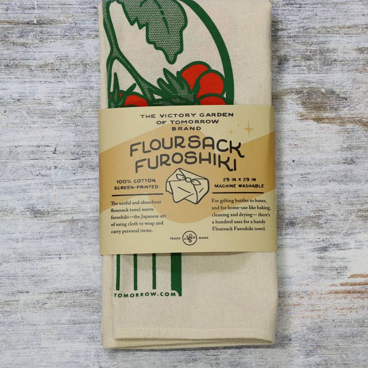 Wirtheim Poster Arts LLC - Wholesale Tea Towel - Tomato Harvest - Floursack Furoshiki Towel6